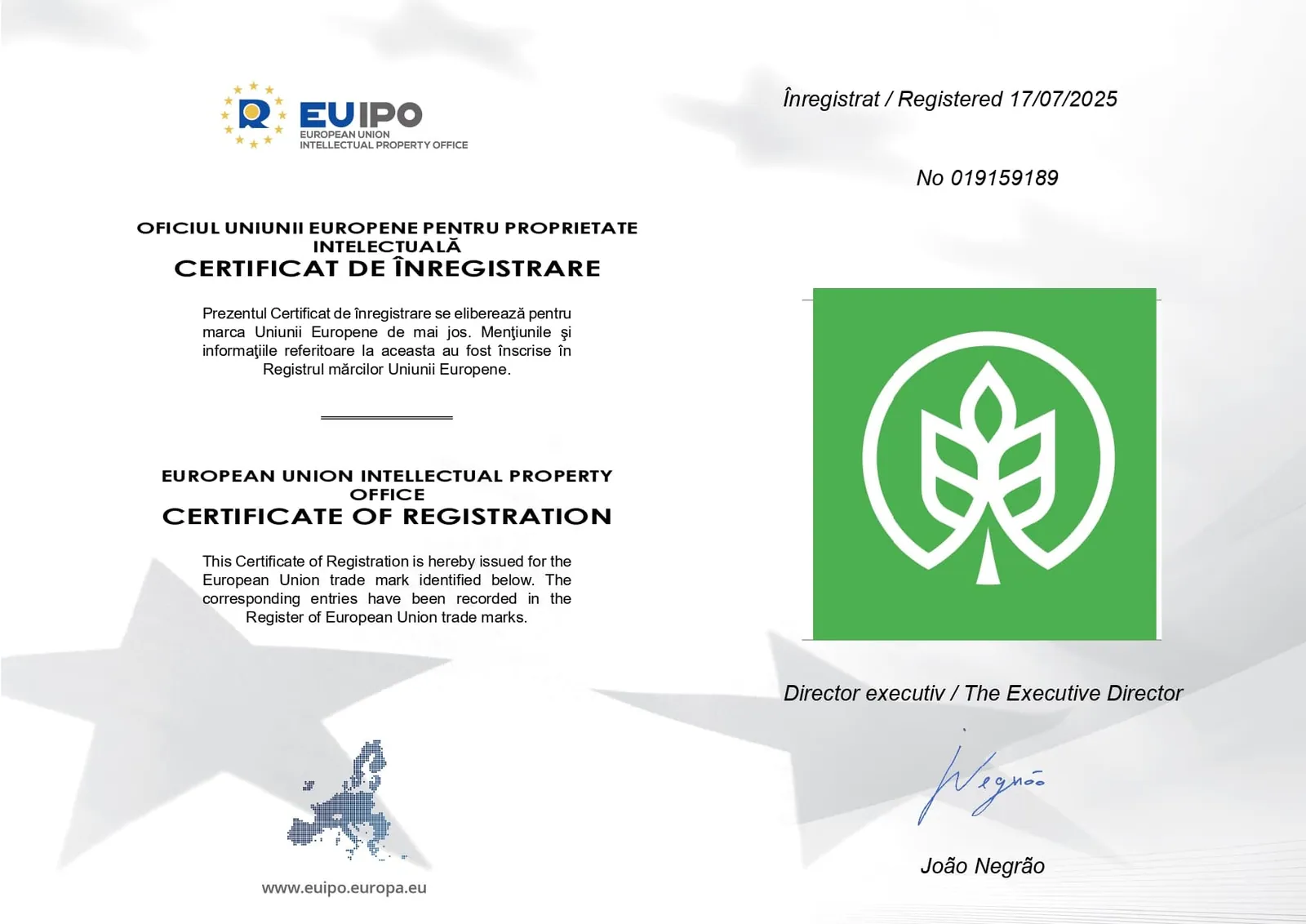 EUIPO Certificate
